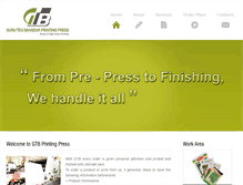Tablet Screenshot of gtbprintingpress.com